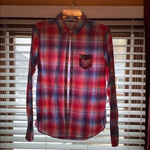 Bright colored plaid shirt
